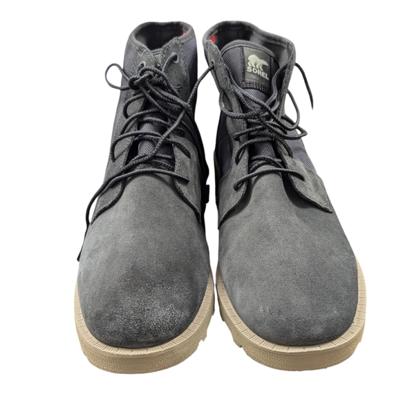 Sorel | Men's Waterproof Suede Caribou Outdoor Chukka  Boots | Gray | Size 14 - Picture 4 of 9